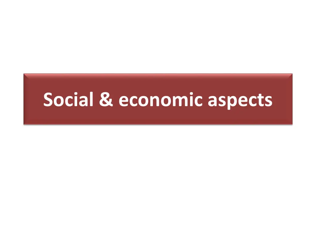 social economic aspects