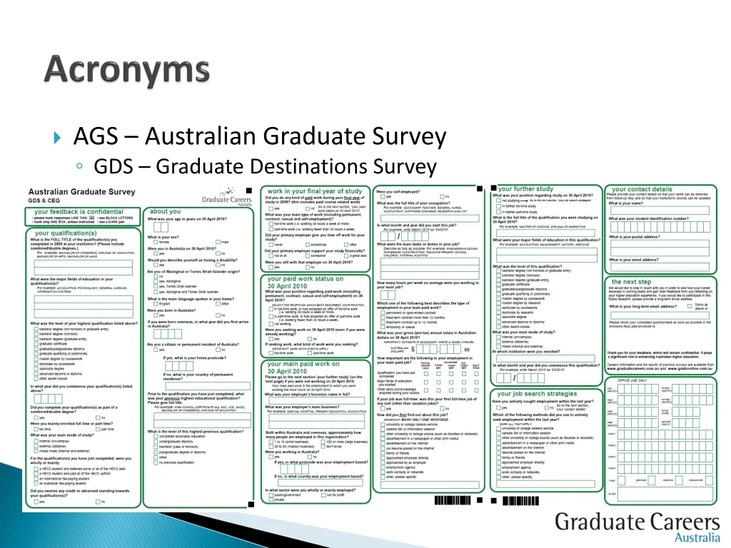 ags australian graduate survey gds graduate