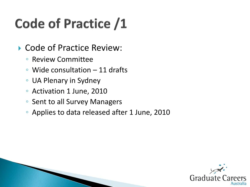 code of practice review review committee wide