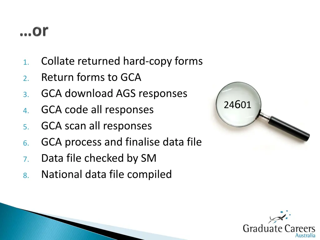 collate returned hard copy forms return forms