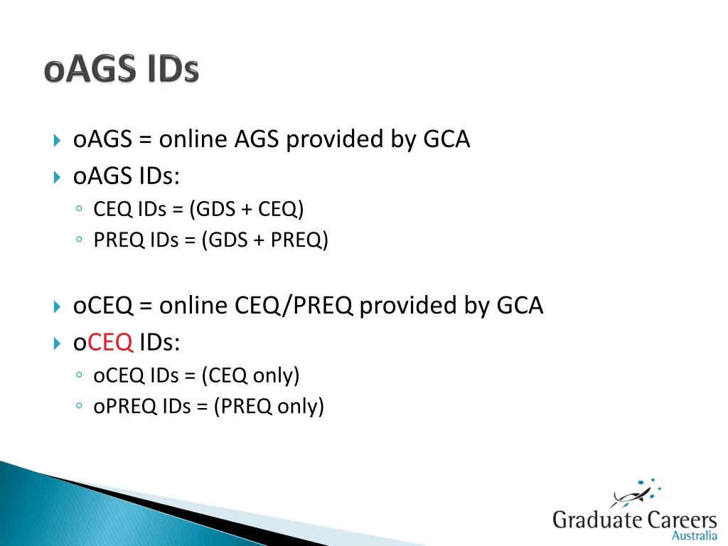 oags online ags provided by gca