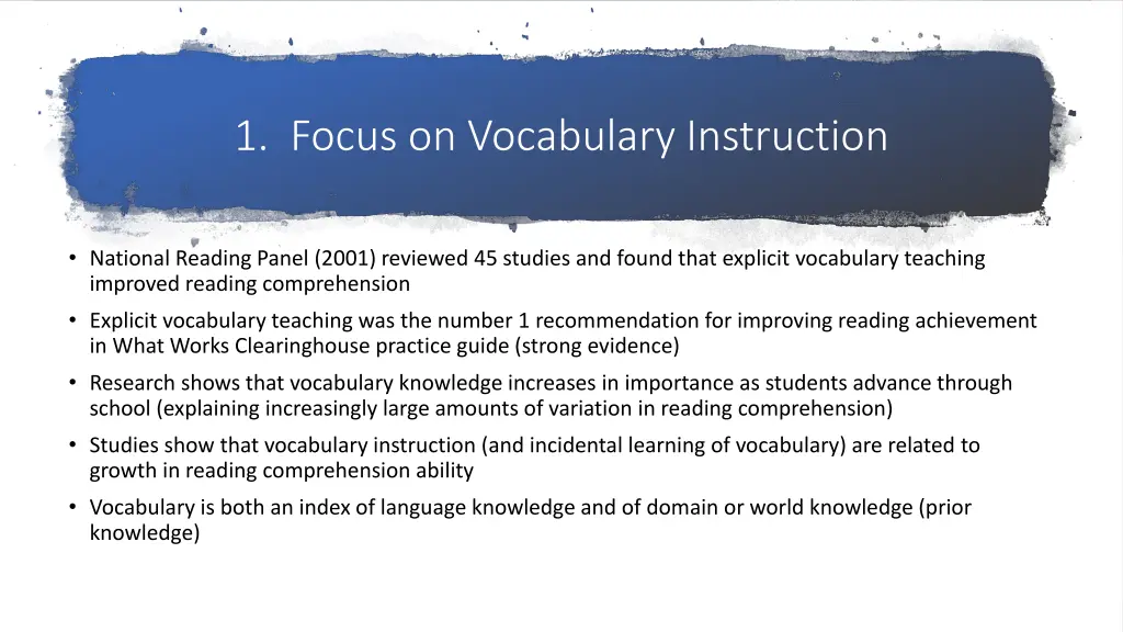 1 focus on vocabulary instruction