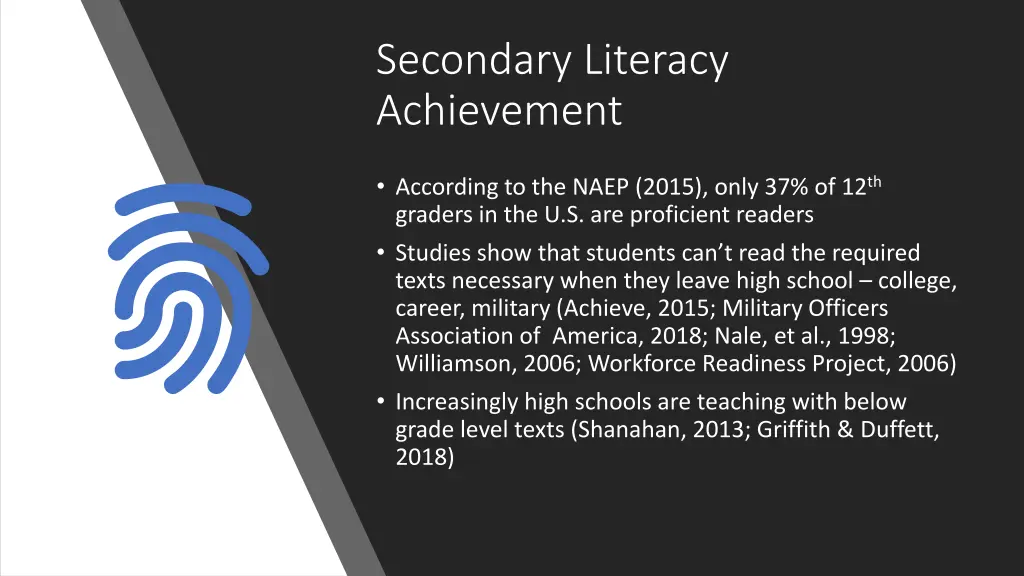 secondary literacy achievement