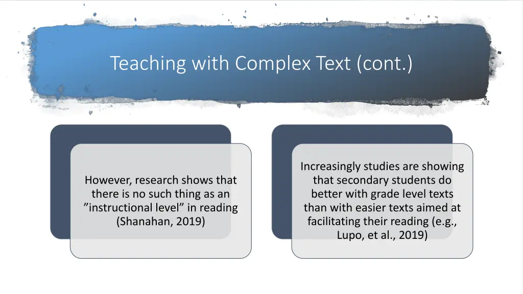 teaching with complex text cont