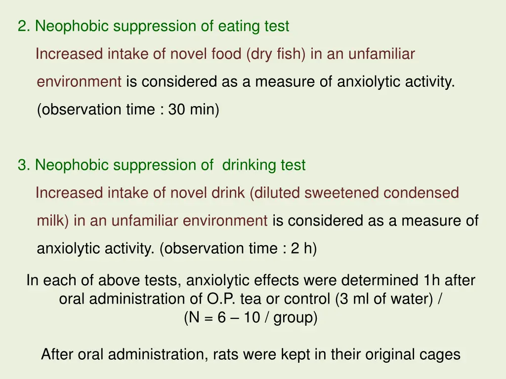 2 neophobic suppression of eating test