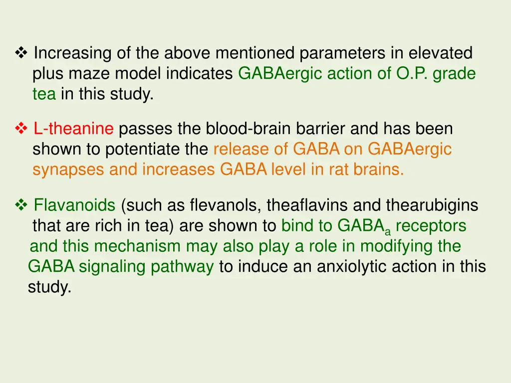 increasing of the above mentioned parameters