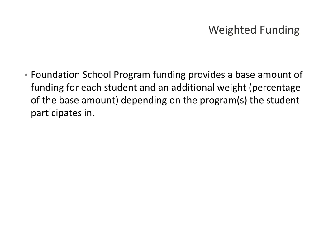 weighted funding 1