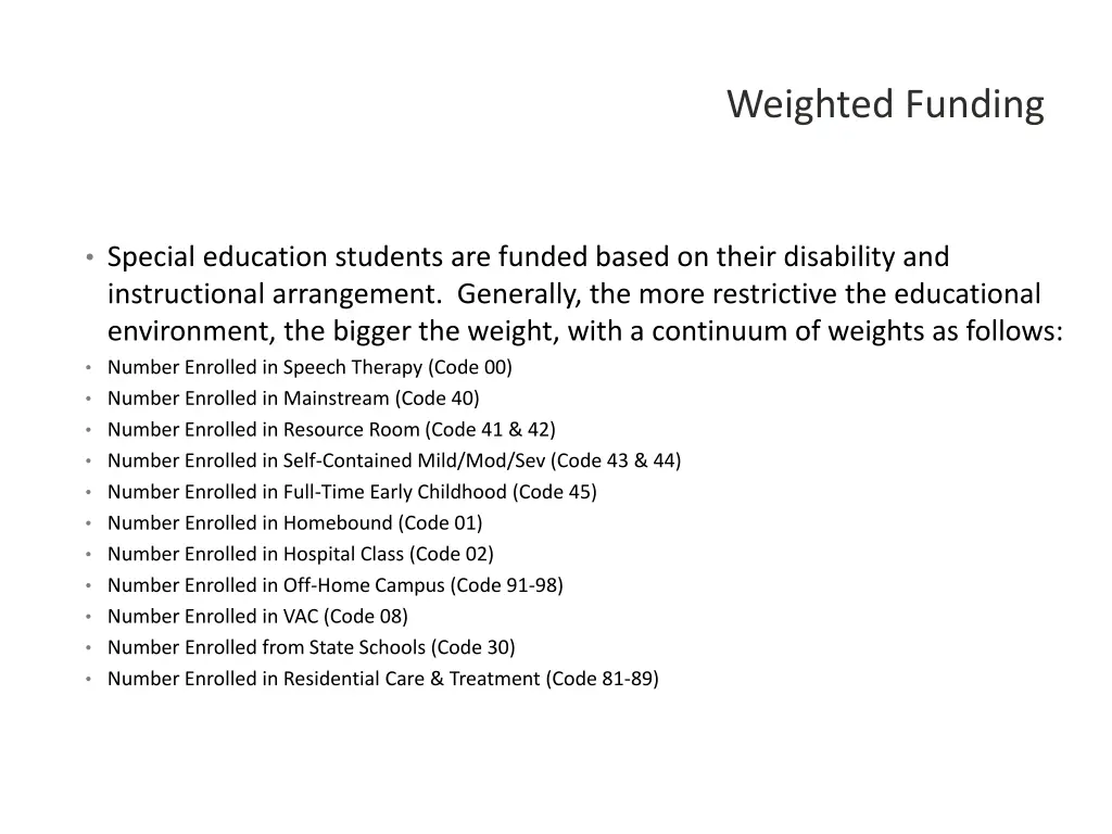 weighted funding 3