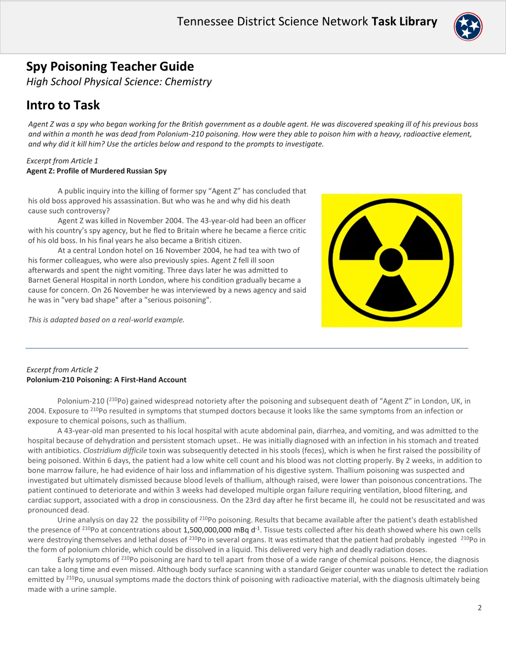 tennessee district science network task library 1