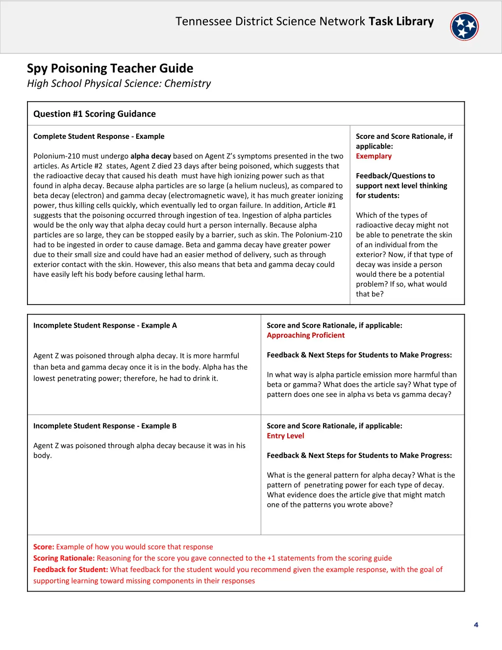 tennessee district science network task library 3