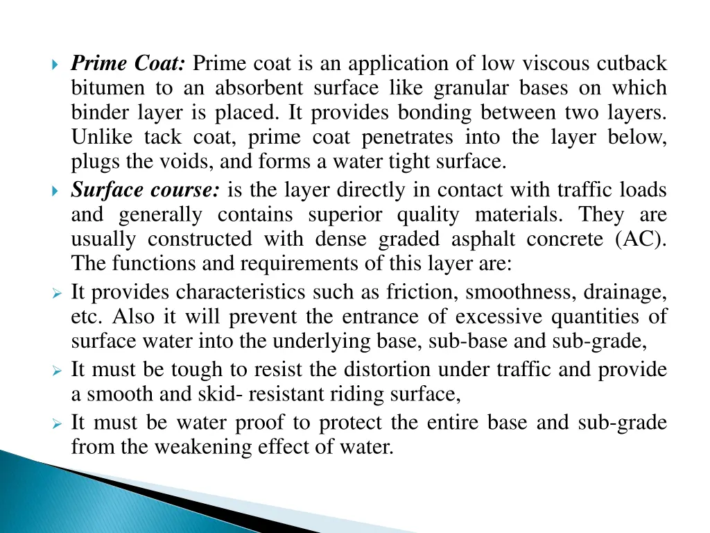 prime coat prime coat is an application