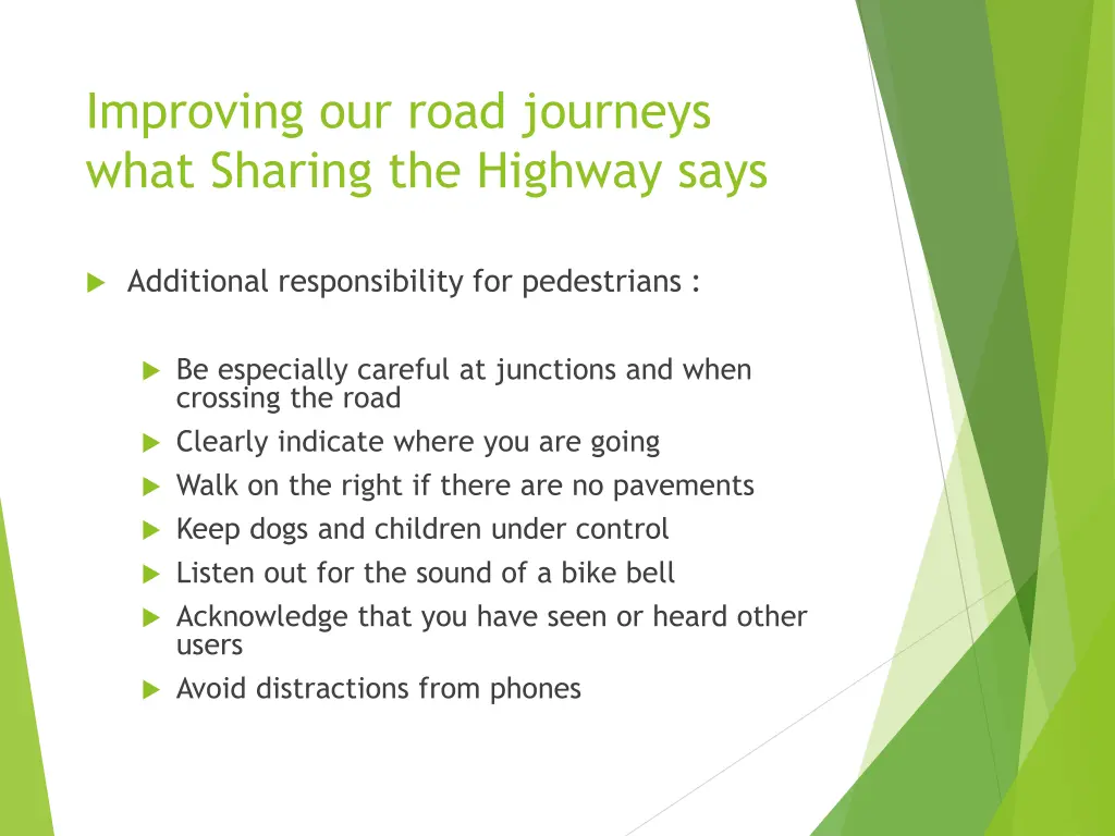 improving our road journeys what sharing 1