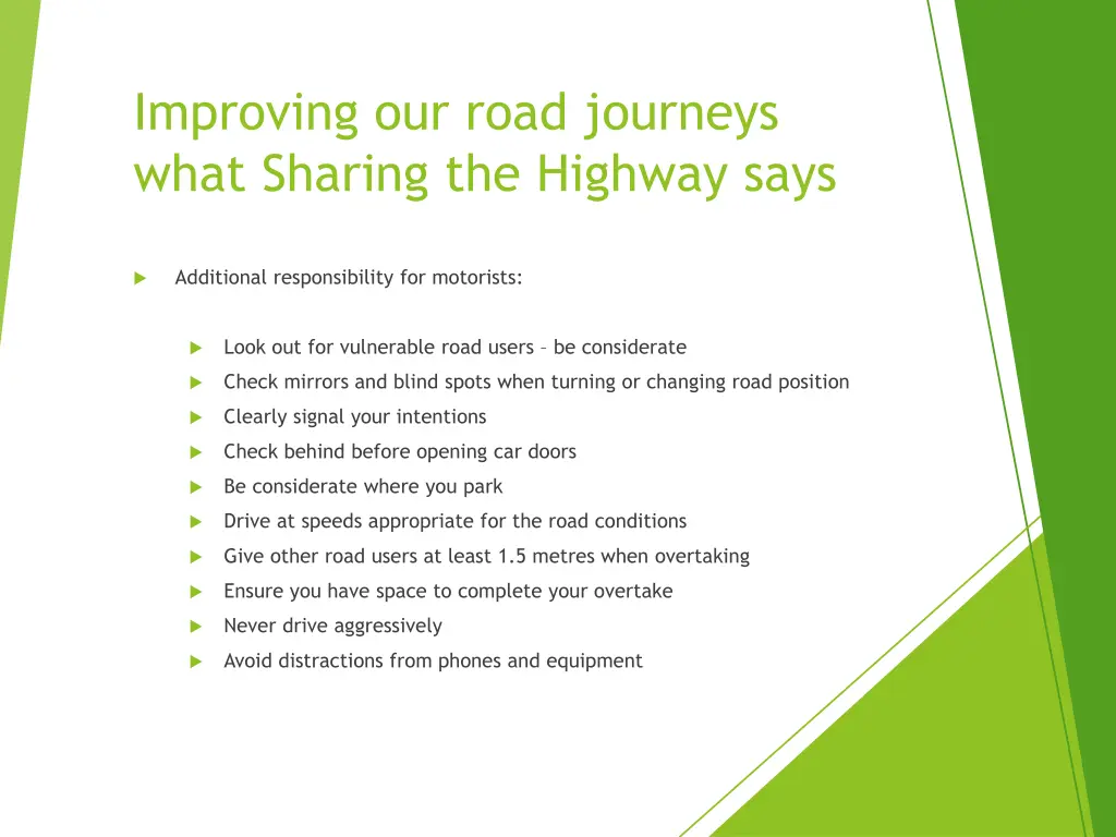 improving our road journeys what sharing 2