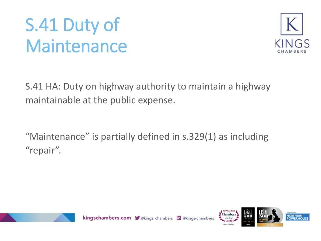 s 41 duty of s 41 duty of maintenance maintenance