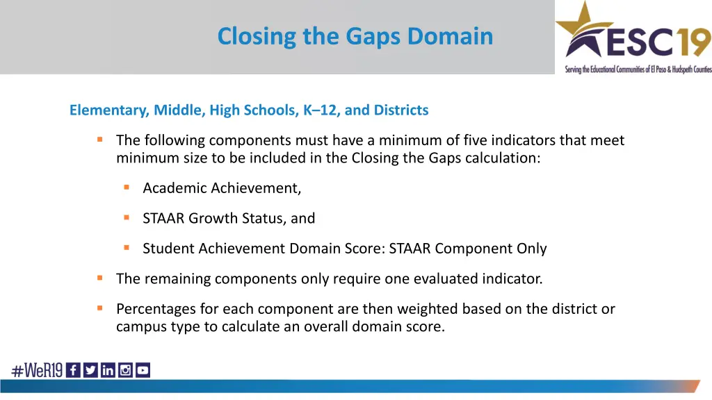 closing the gaps domain 10