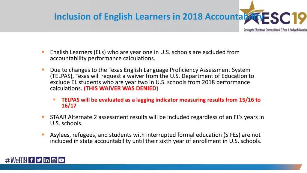 inclusion of english learners in 2018