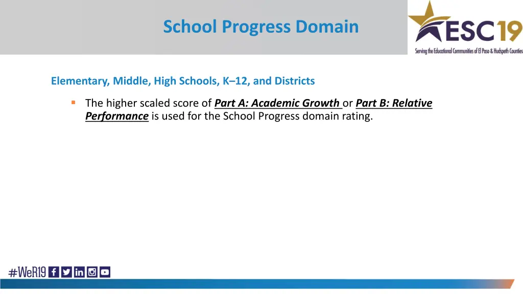 school progress domain 1