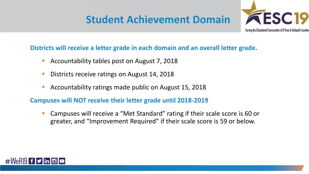 student achievement domain 1