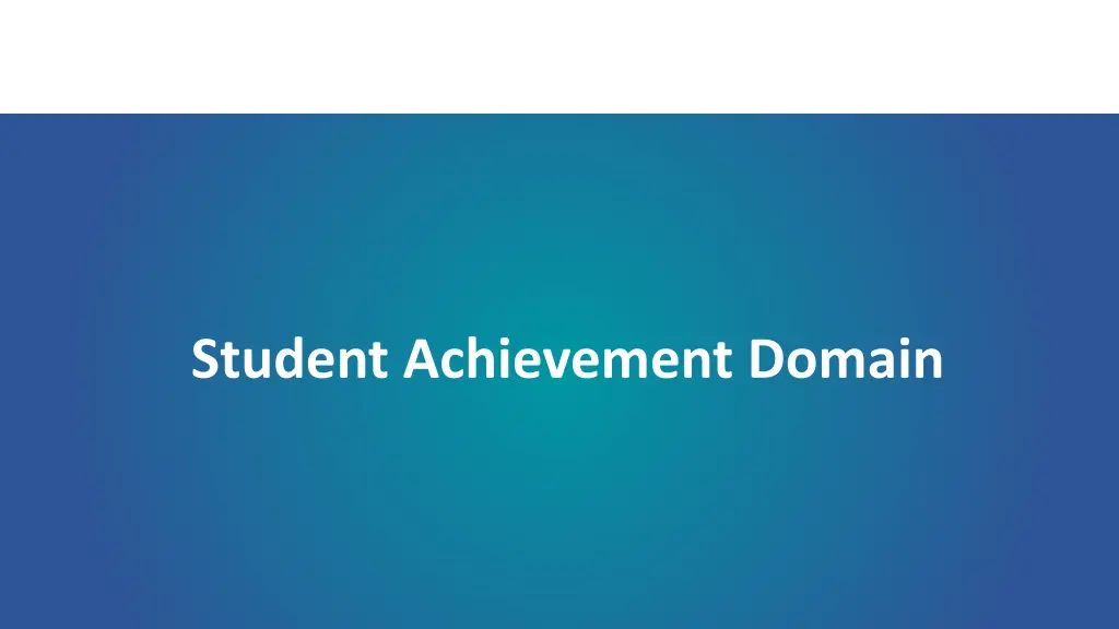 student achievement domain 2