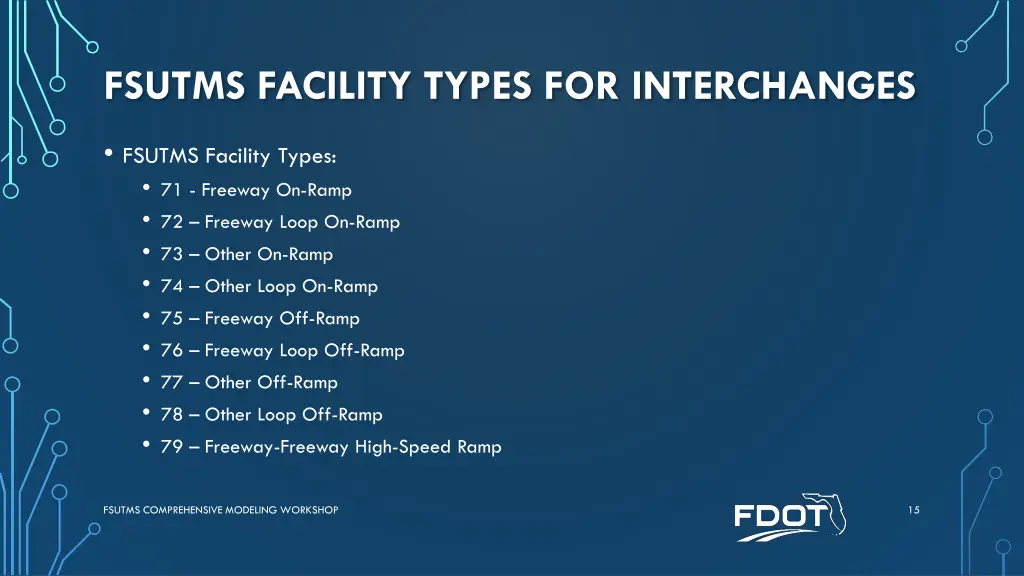 fsutms facility types for interchanges