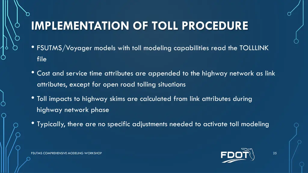 implementation of toll procedure