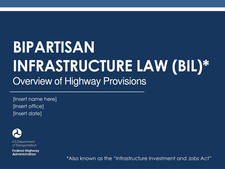 bipartisan infrastructure law bil overview