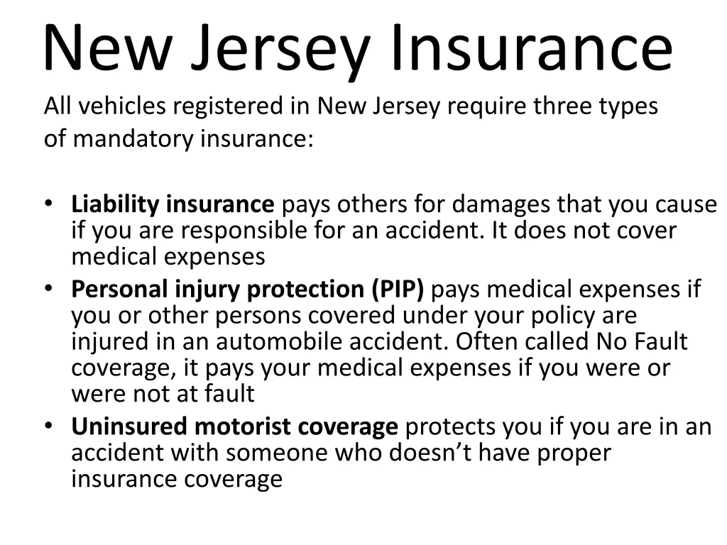 new jersey insurance all vehicles registered