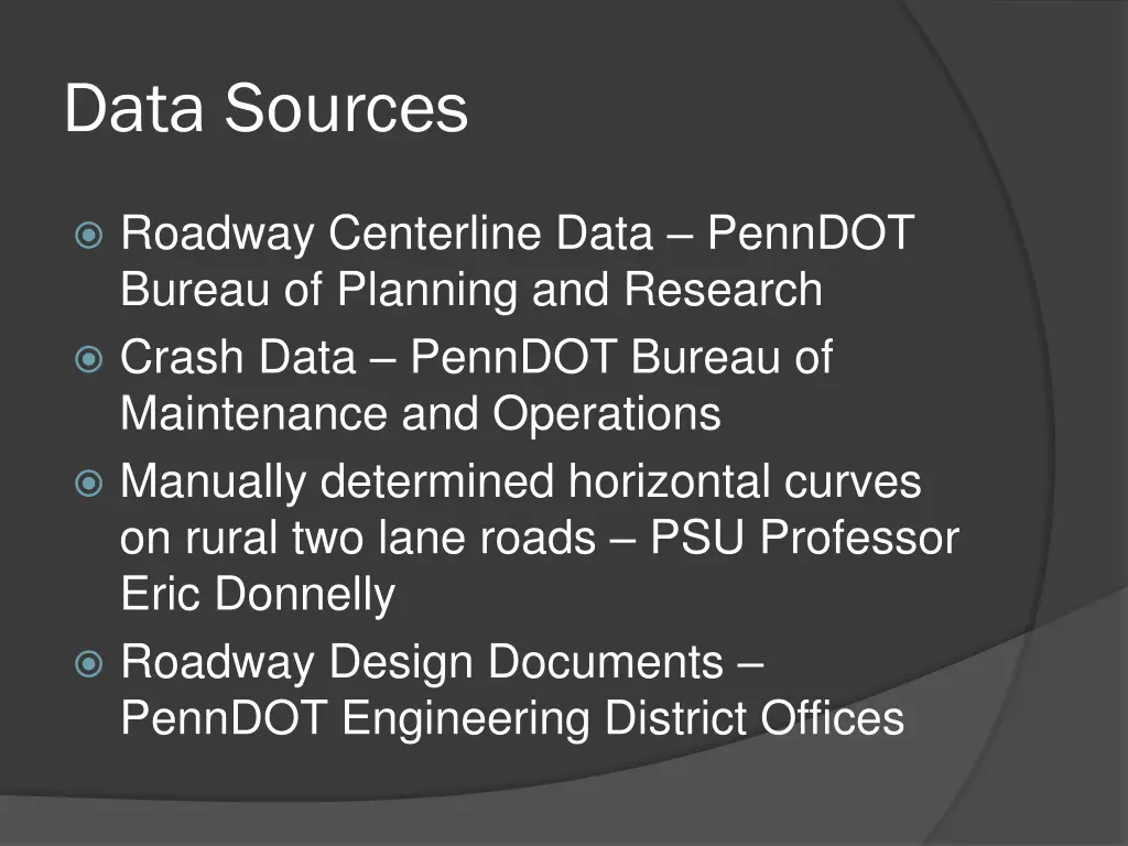 data sources