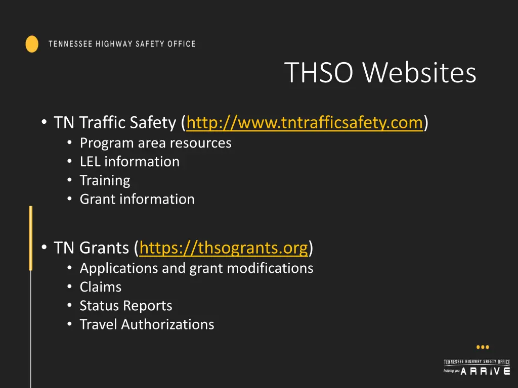 thso websites