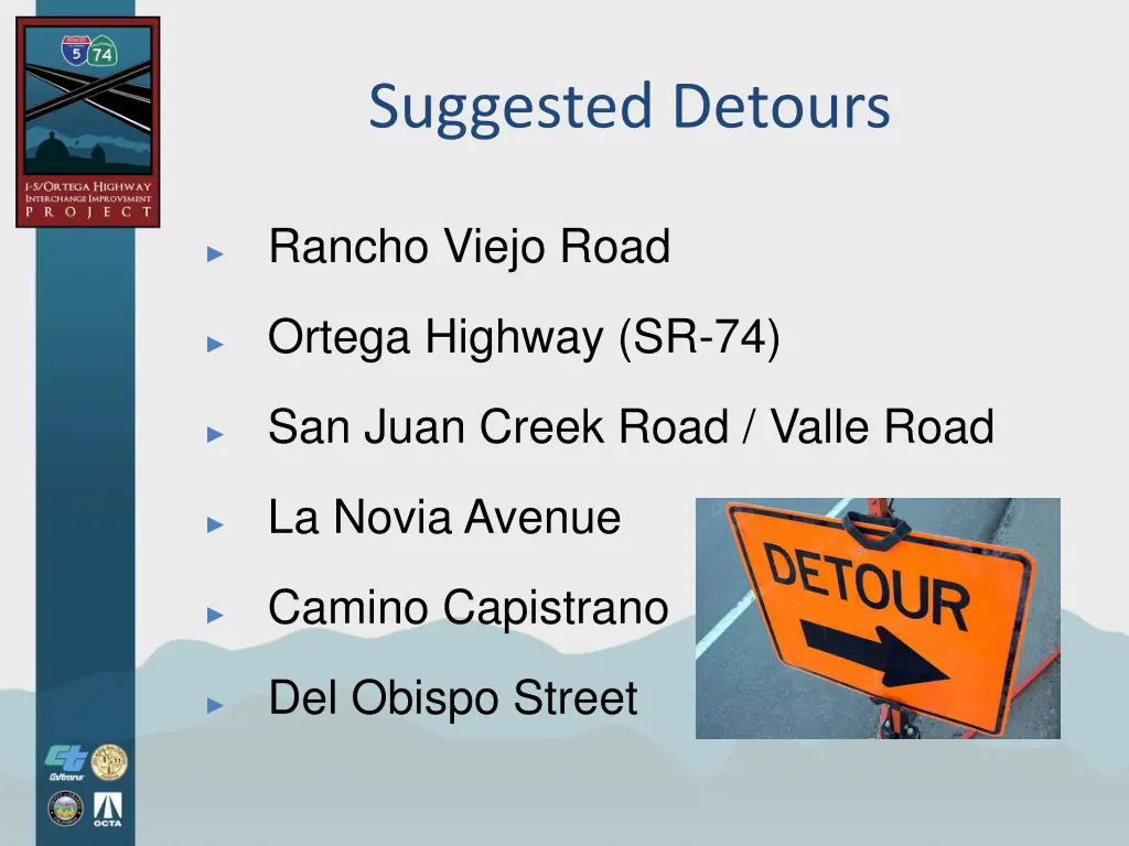 suggested detours