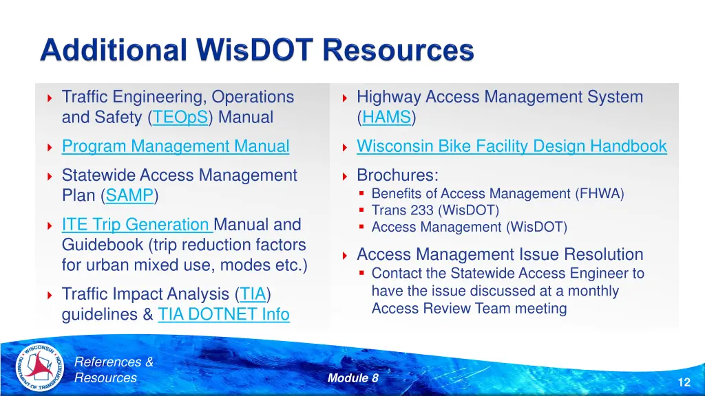 traffic engineering operations and safety teops