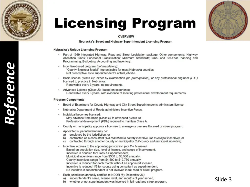 licensing program