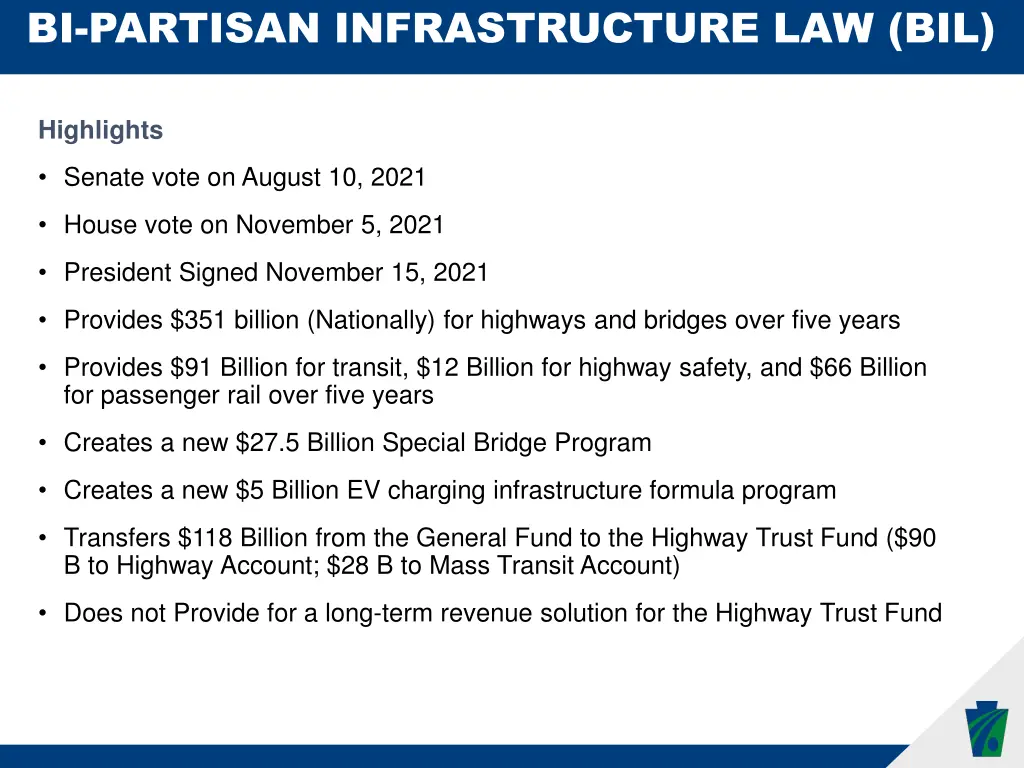 bi partisan infrastructure law bil