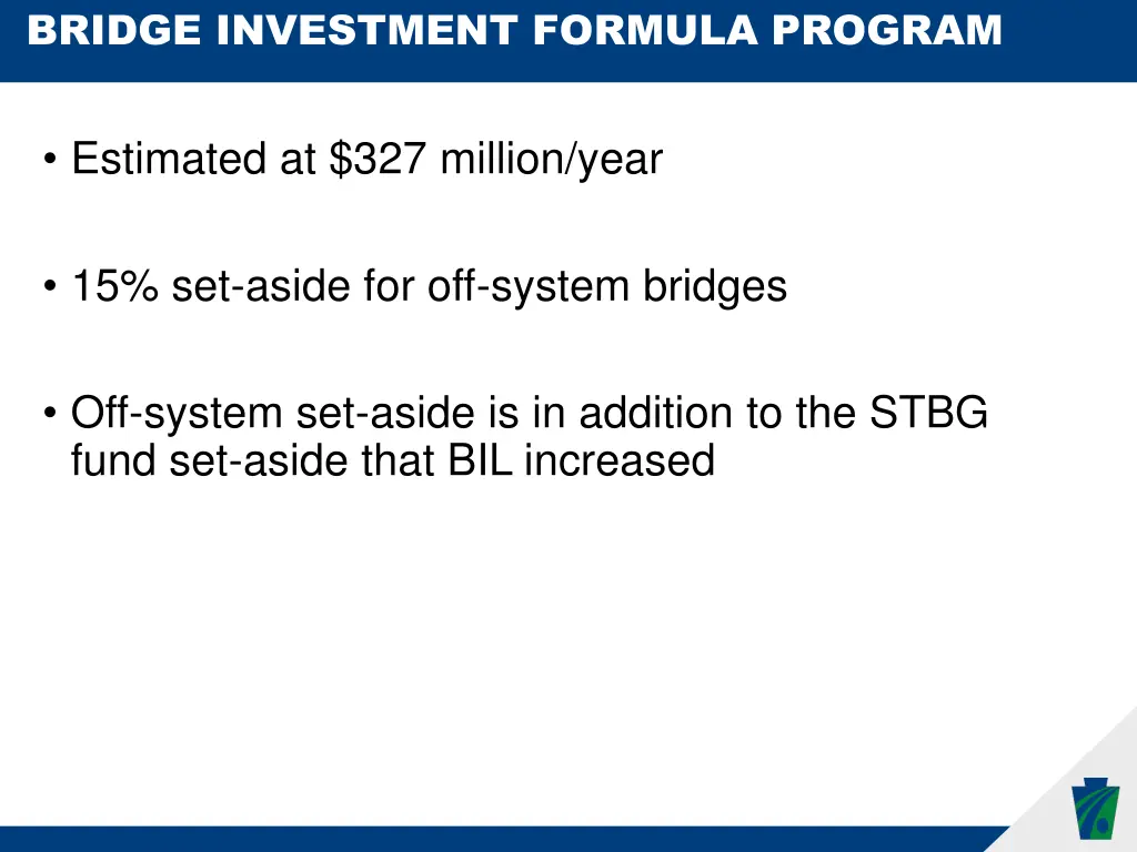 bridge investment formula program