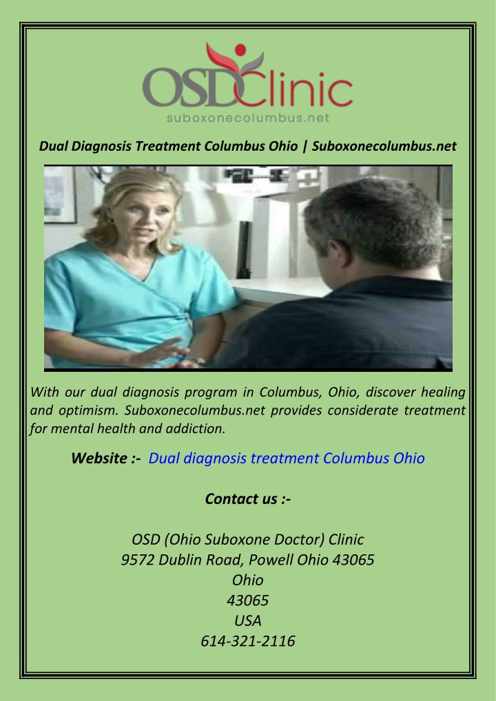 dual diagnosis treatment columbus ohio