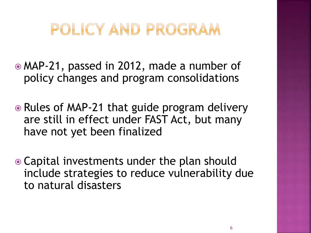 policy and program