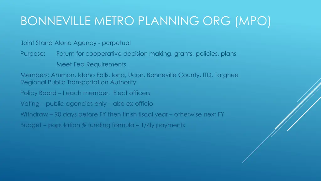 bonneville metro planning org mpo