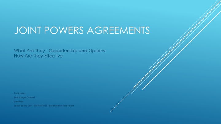 joint powers agreements