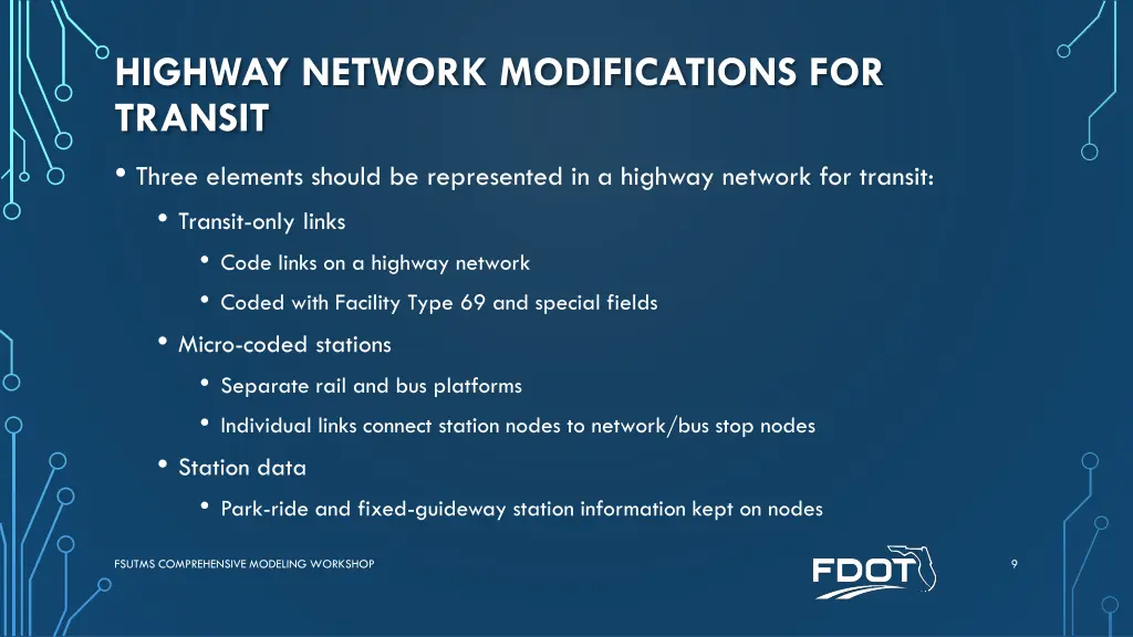 highway network modifications for transit three