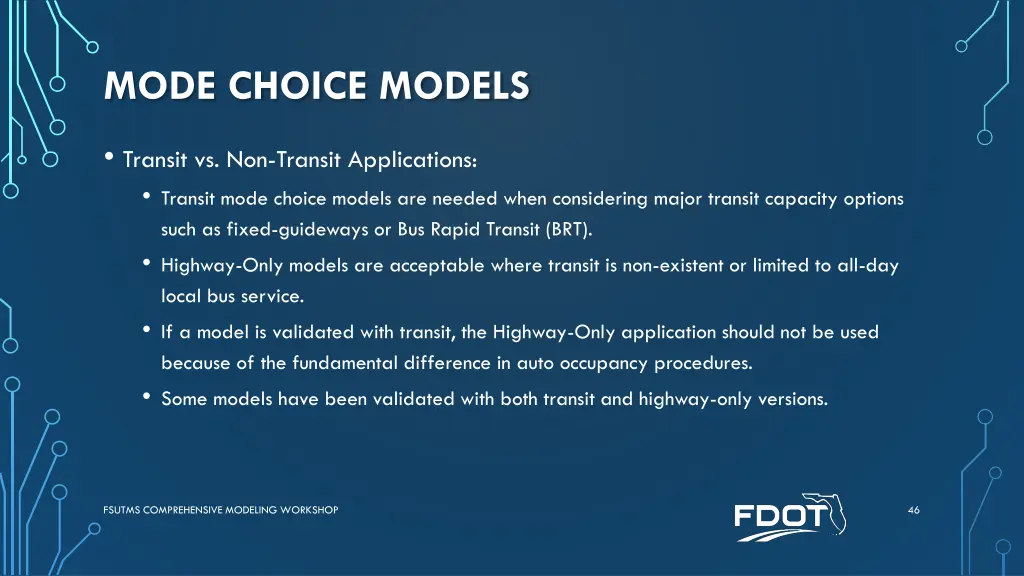 mode choice models