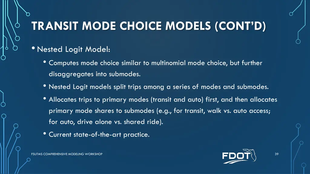 transit mode choice models cont d 2