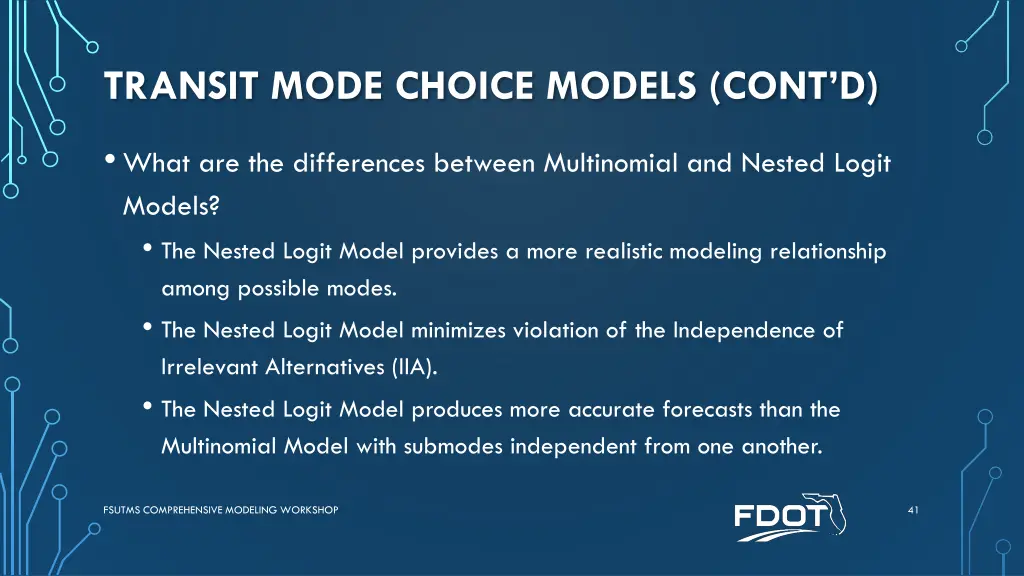 transit mode choice models cont d 3