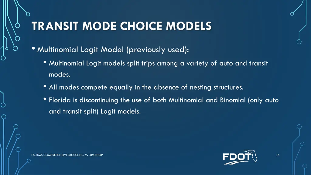 transit mode choice models