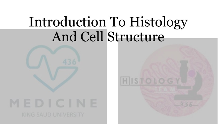 introduction to histology and cell structure