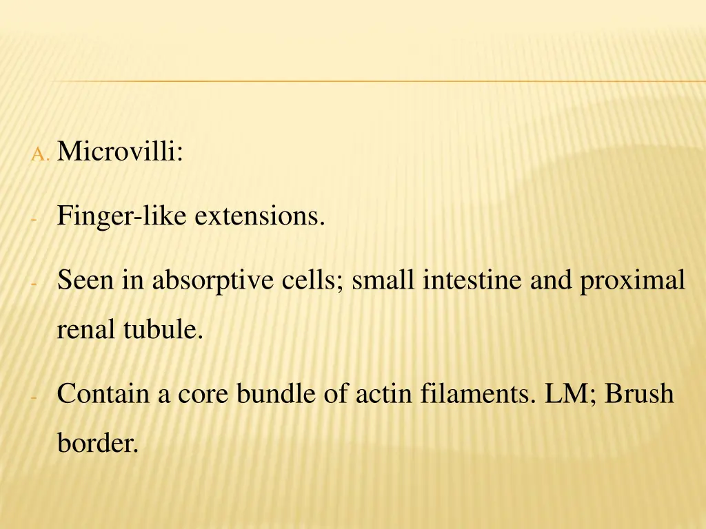 a microvilli