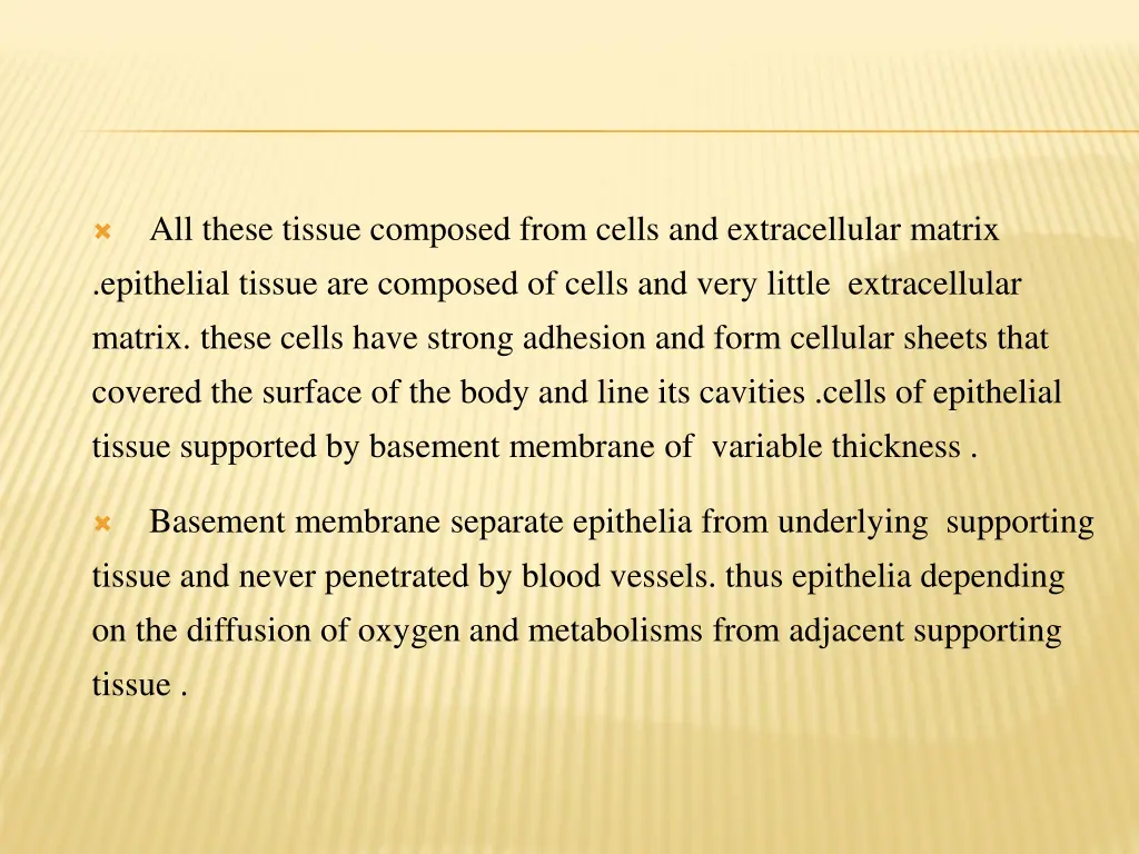 all these tissue composed from cells