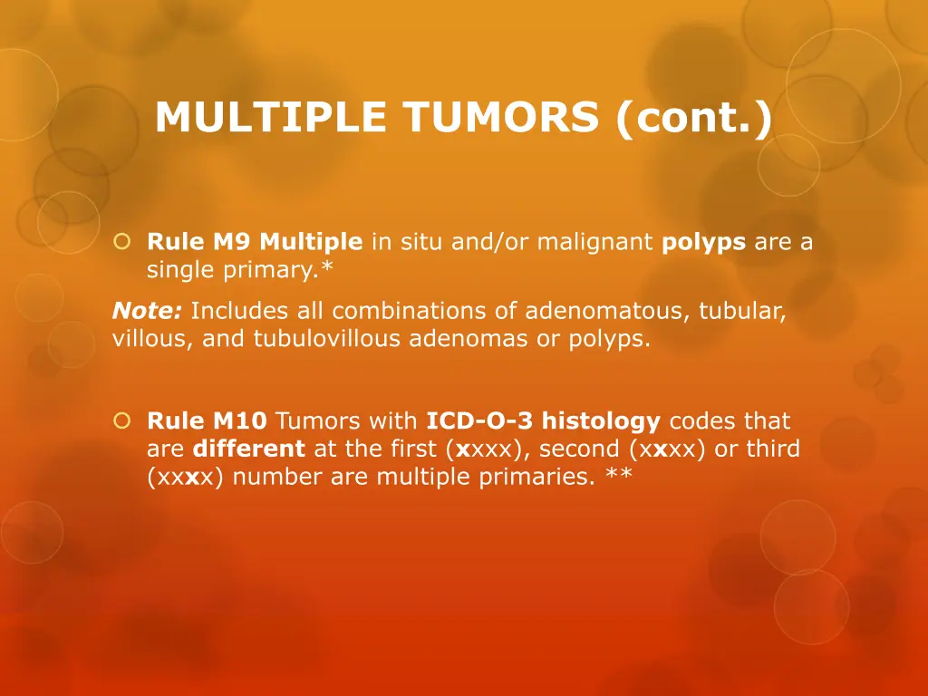 multiple tumors cont 2