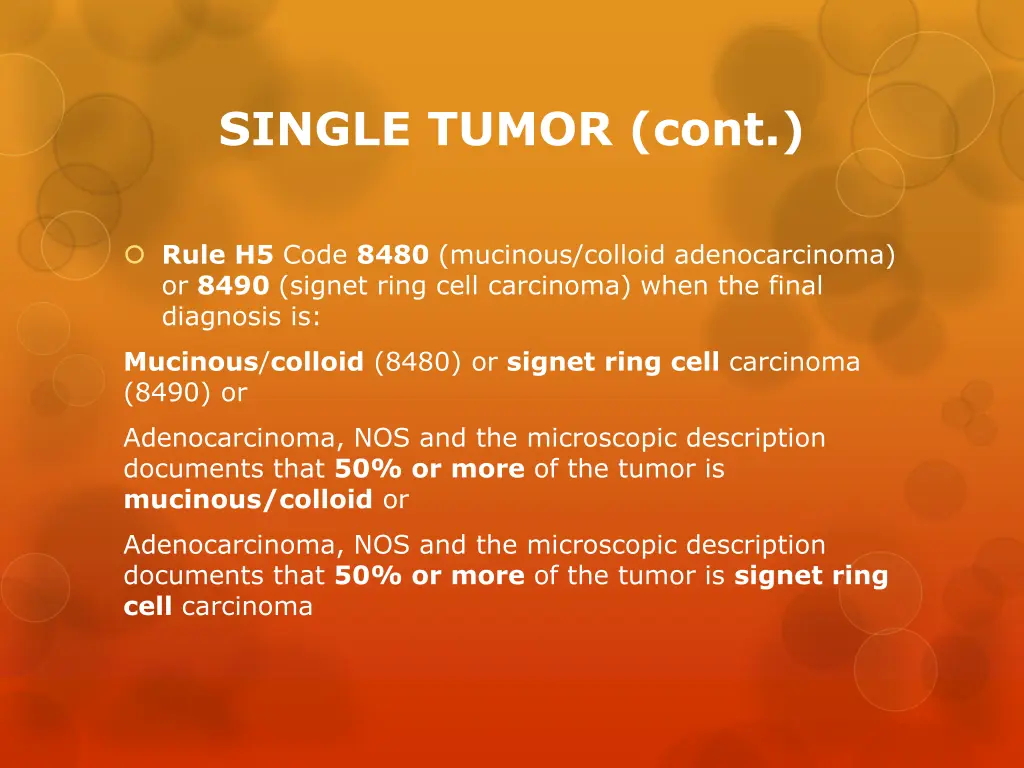 single tumor cont 2