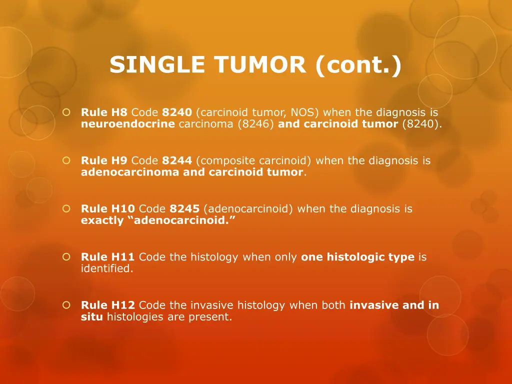 single tumor cont 4