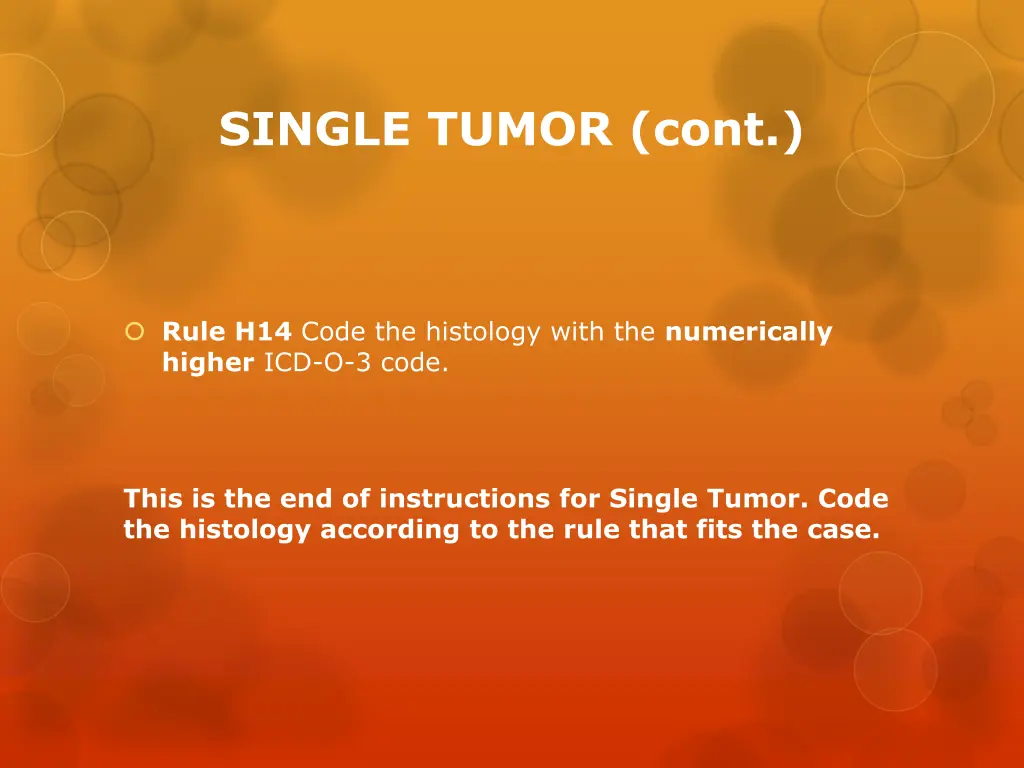 single tumor cont 6